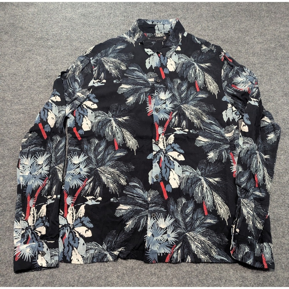 AllSaints‎ Monteverde Winter Hawaiian Long Sleeve Button Down Men's Medium